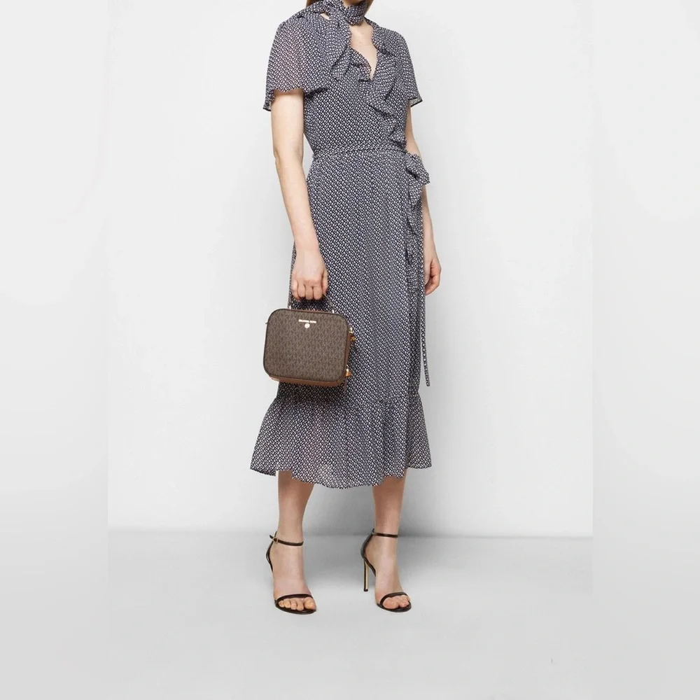 Michael Michael Kors‎ Wrap Dress Ruffle Midi Dress